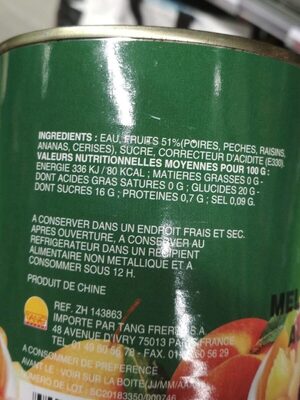 COCKTAIL DE FRUIT 800g