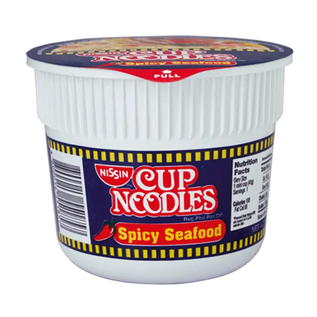 Nissin Cup Noodles Spicy Seafood Flavour Size / Quantity: 40g (small cup)