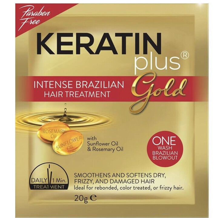 KERATIN PLUS GOLD Intense Brazilian Hair Treatment 20g