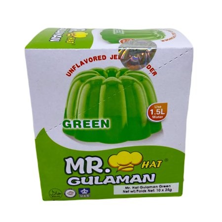 Mr.Hat Gulaman Unflavored Green 25g