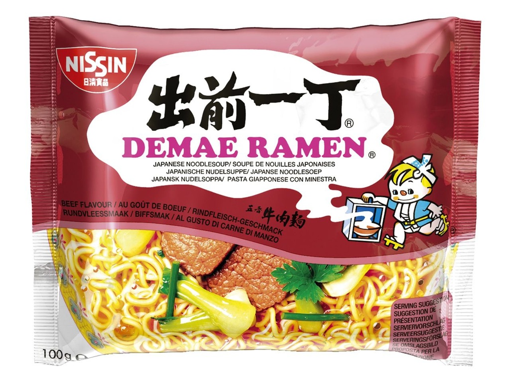 Nissin Demae Ramen Beef Noodles, 100g