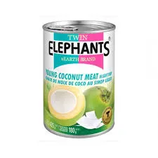 TWIN ELEPHANTS Young Coconut meat 425g
