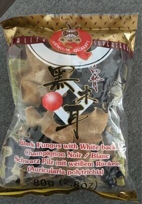 Champignons noirs à dos blancs séchés 80g