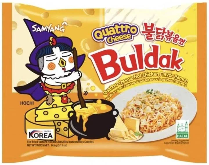 Samyang Nouilles Instantanées - Poulet Épicé aux 4 Fromages (145g)